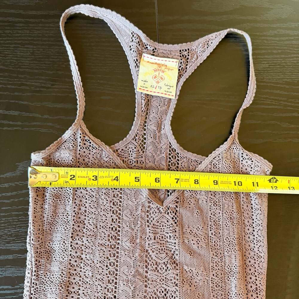Intimately Free People Racerback Openwork Crochet Knit Tank Top - Picture 5 of 6